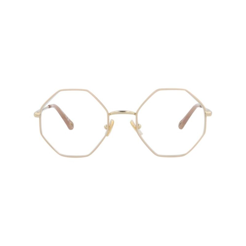 Chloé Square-Frame Metal Optical Frames Pink Womens